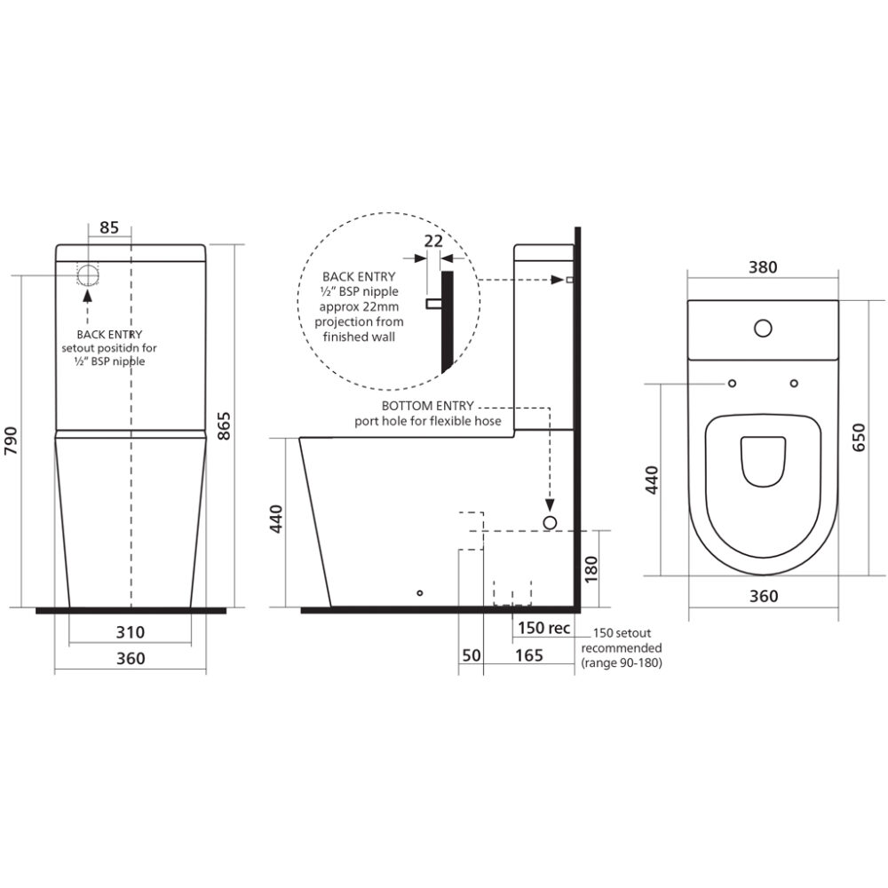 Seima 191760 Modia Wall Faced Toilet Suite Dimensions