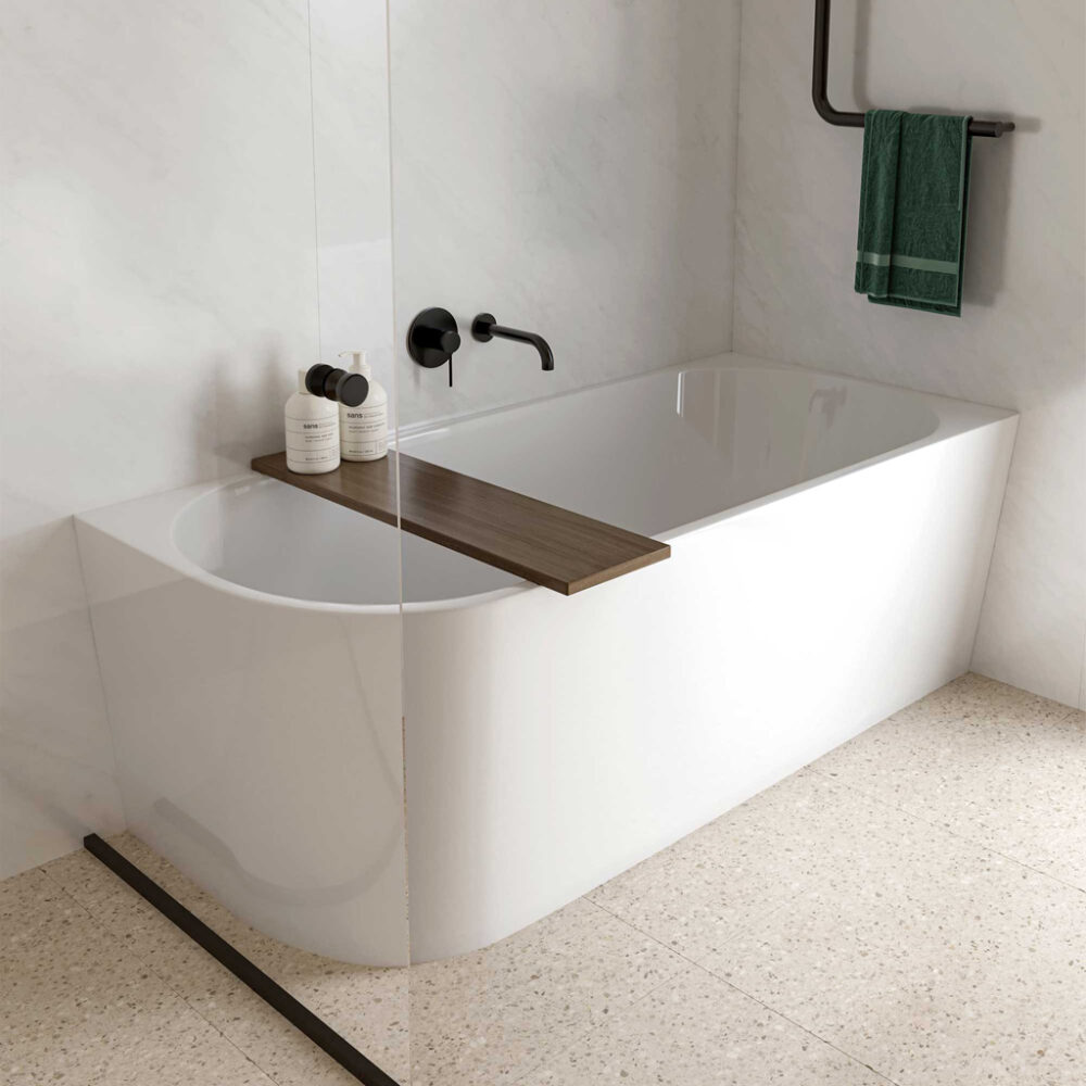 Seima Plati 110 Corner Freestanding Bath Right Hand Insitu 1