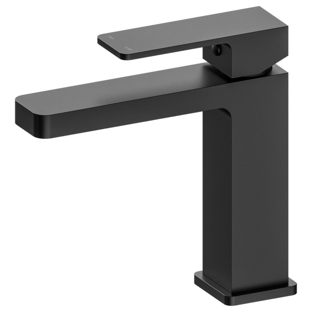 NERO CELIA BASIN MIXER BUILDERS RANGE MATTE BLACK NR301502MB ANGLE