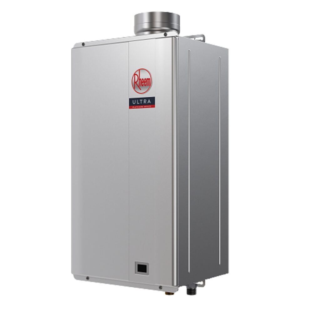 Rheem Ultra 28L Gas Continuous Flow Water Indoor Angle