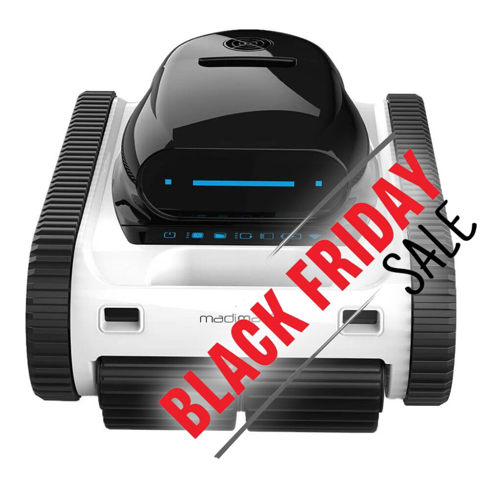 Black Friday madimack GT Freedom Cordless Robotic Pool Cleaner Front angle view 1