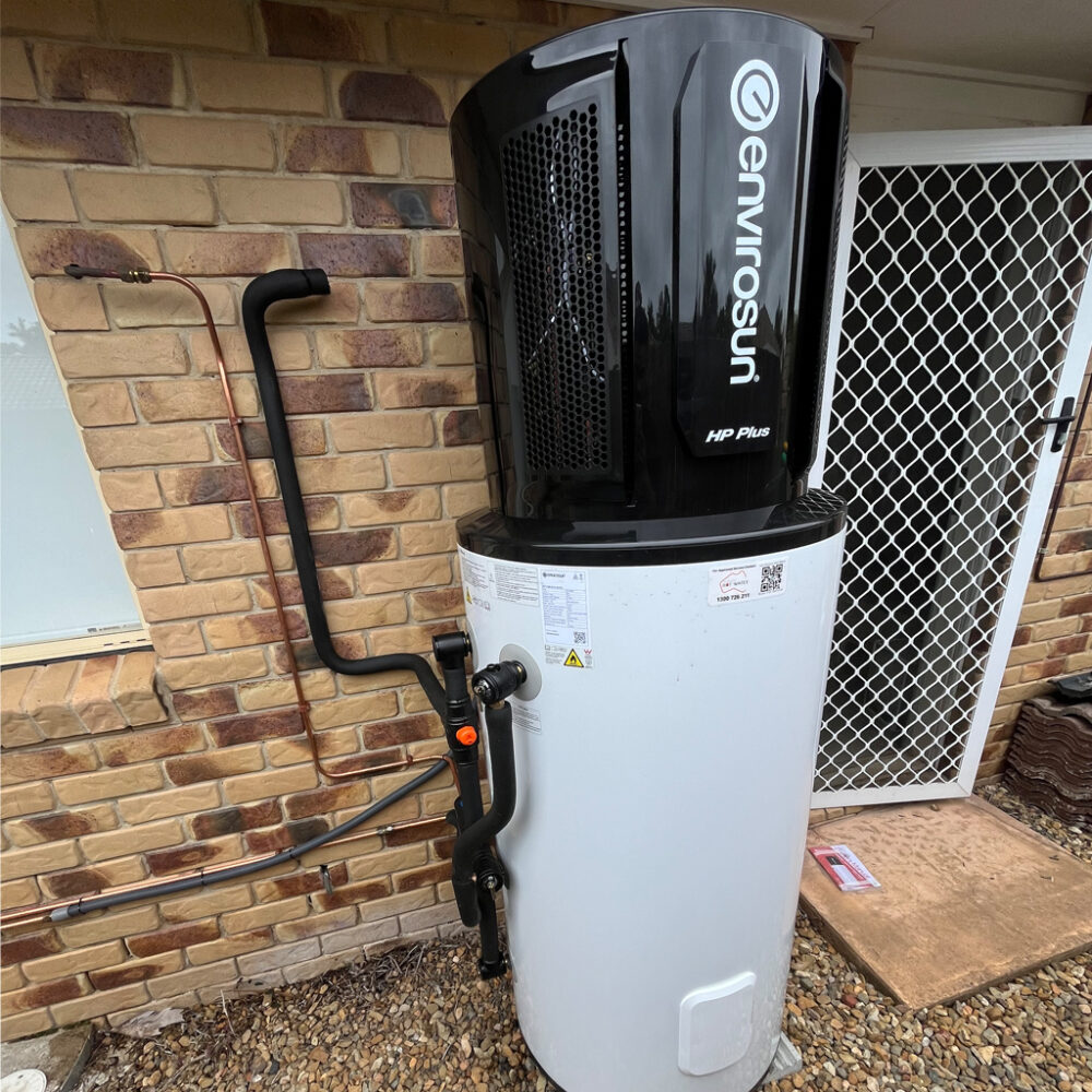 ENVIROSUN HP Plus 330 Litre Heat Pump Hot Water System Insitu 1